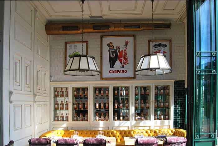 Diseño de lámparas en Restaurante La Canica de Campo de las Naciones