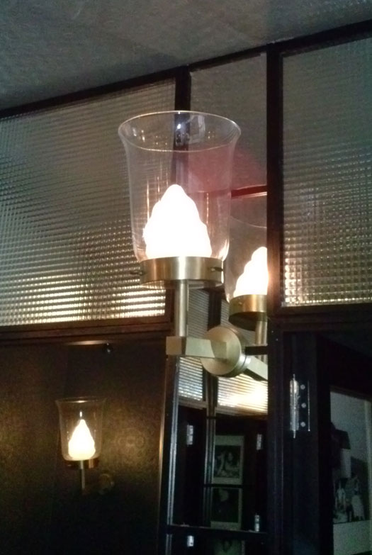 lampara aplique de pared con tulipa de cristal estilo art deco