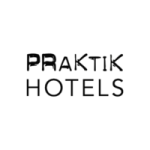 logo cadena praktik hoteles con lamparas fabricadas por dajor