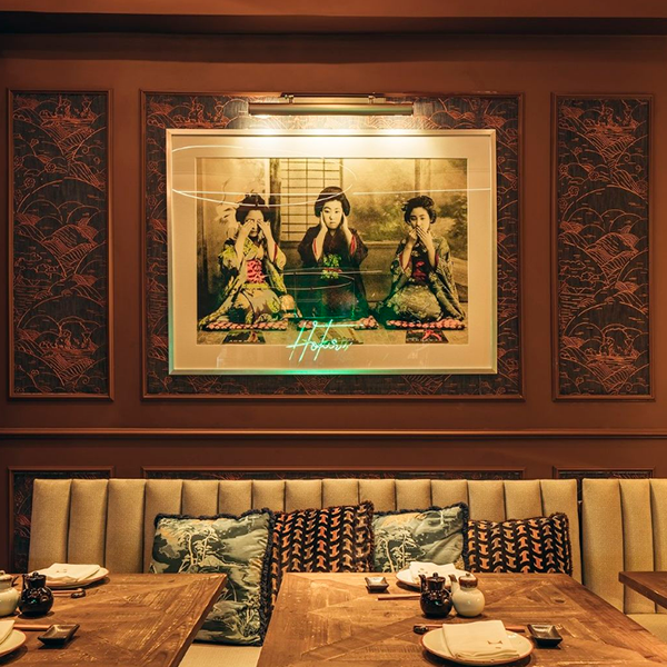 ilumina cuadros vintage para restaurante estilo oriental de dajor