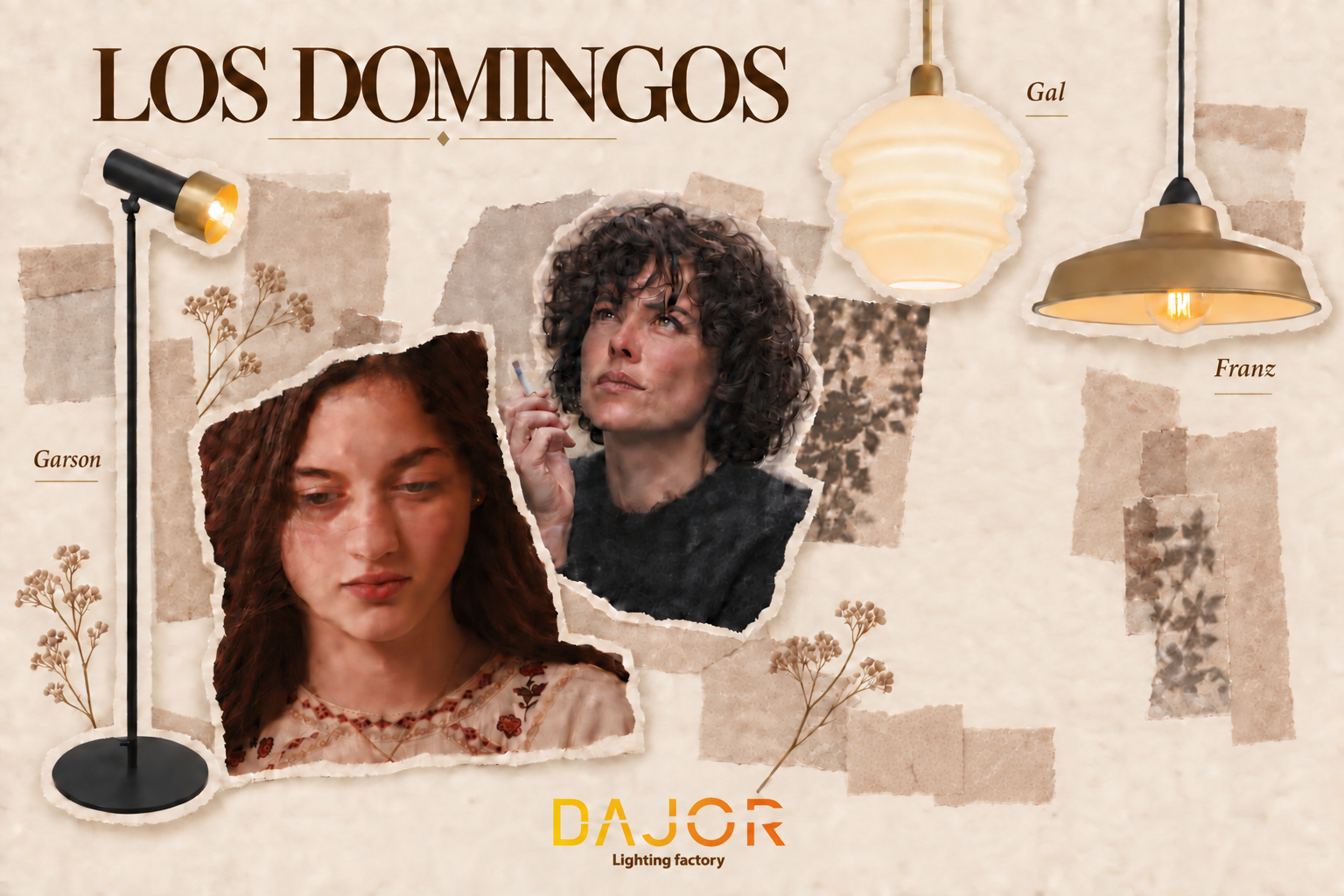 Iluminación DAJOR en la película Los Domingos con las lámparas Garson, Gal y Franz.